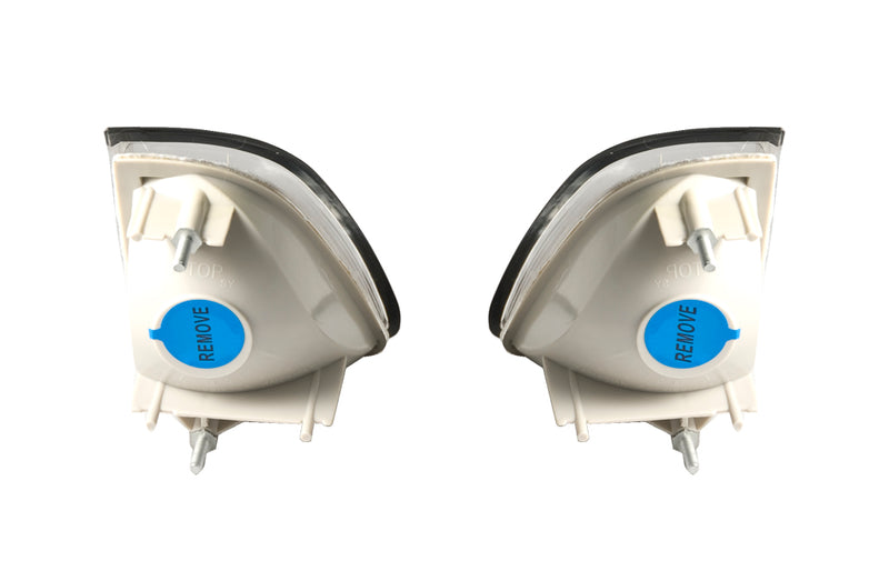 1987-1993 Mustang Euro Clear Inner Parking Lights Lamps Pair LH RH
