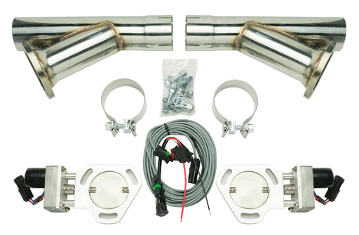 Dual Electric Cutout Kit For 2.5 Inch Exhaust | Includes Y-Pipes | HVE10K