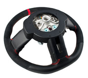 2015-2017 Mustang GT Ecoboost Steering Wheel Leather & Suede w/ Red Stitching