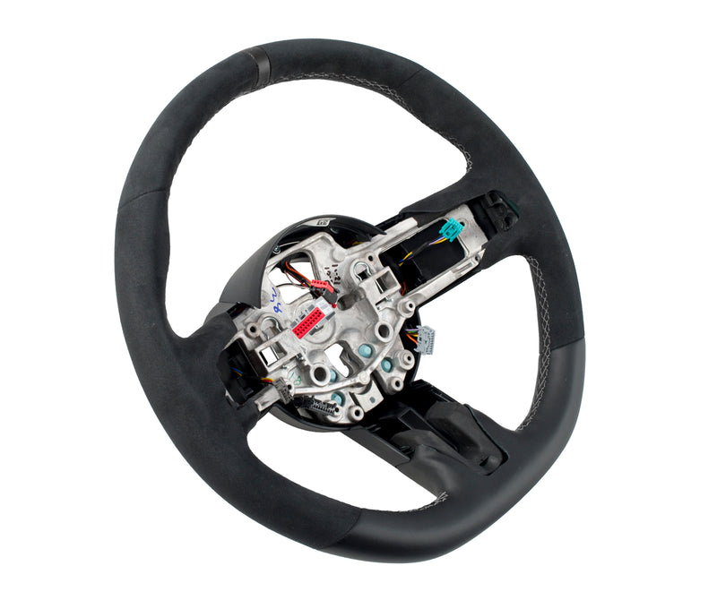 2015-2017 Mustang Shelby GT-350 OEM Silver Stitched Black Leather Steering Wheel