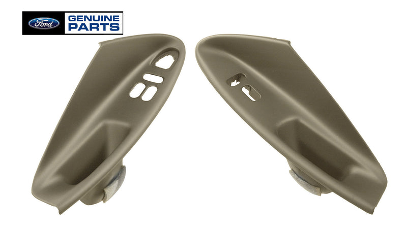 2001-04 Mustang Hardtop Door Window Switch Panel Housings Dark Parchment - Pair