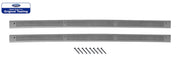 1987-1993 Mustang Bottom Door Sill Step Plates in Smoke Grey Pair LH RH w Screws