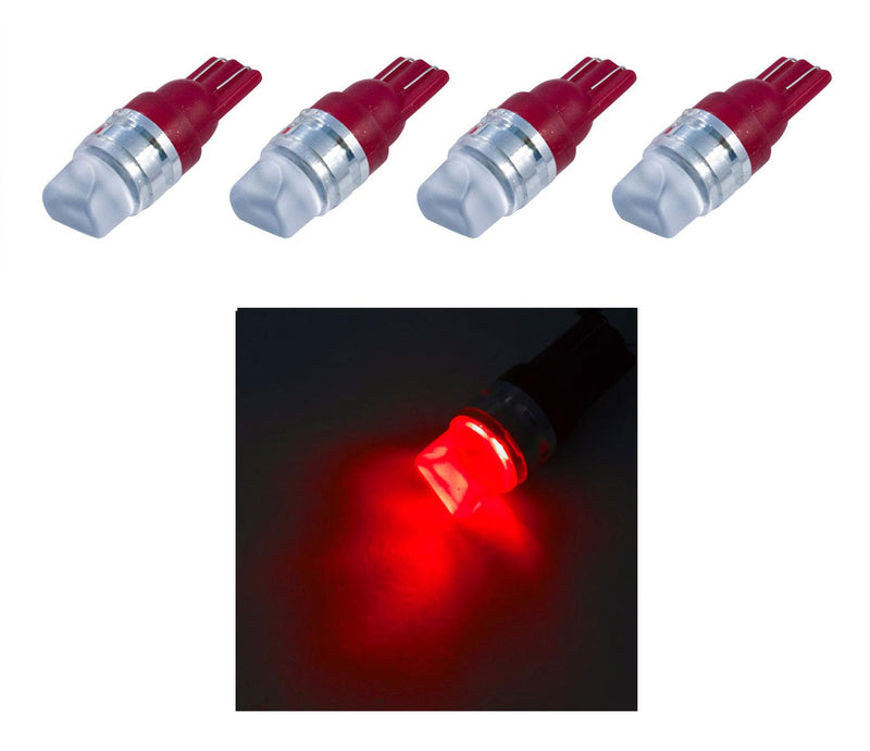 2015-2023 Mustang Super Bright Map Light Glove Box Trunk 194 W5W LED Kit - Red