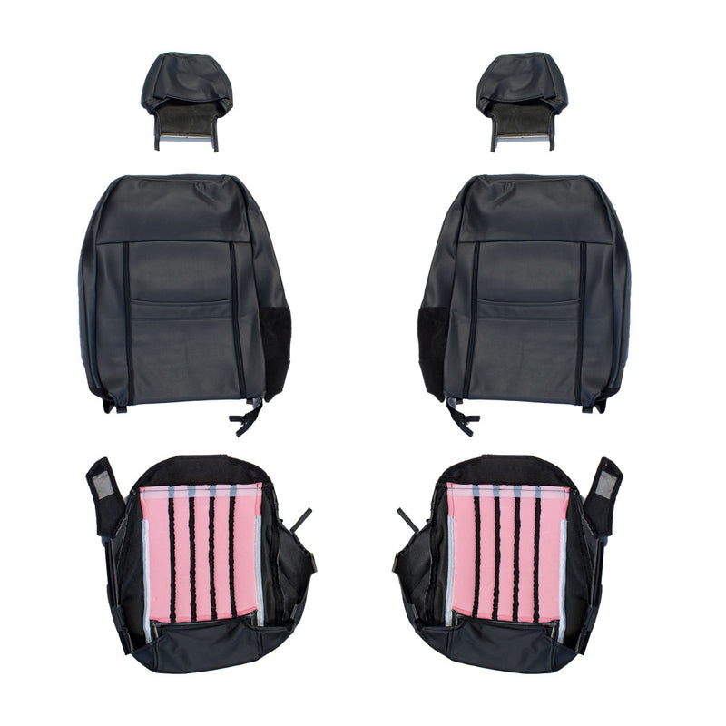 2012-2014 Mustang Convertible Roush RS3 Front Rear Seat Upholstery Black & Green