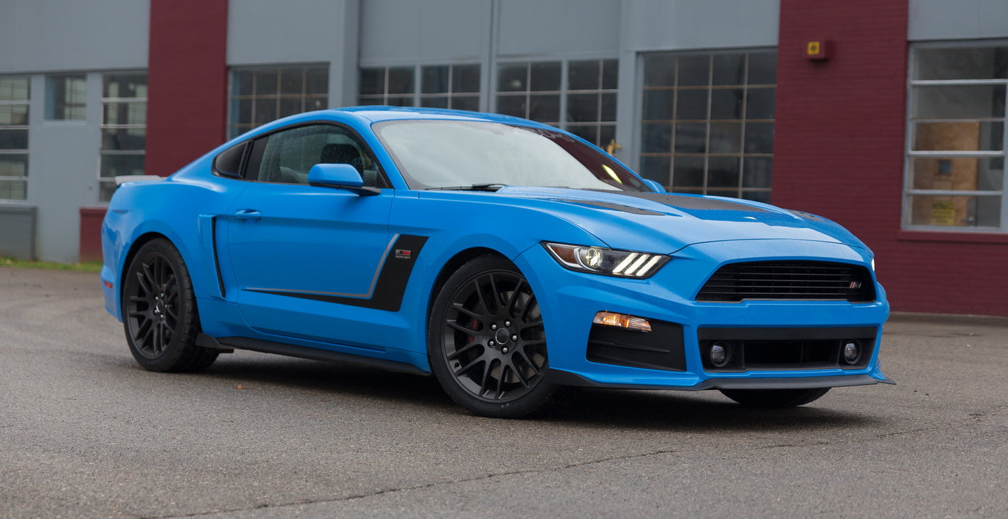 2015-2023 Mustang Roush Quarter Panel Side Scoops Grabber Blue CI Pair