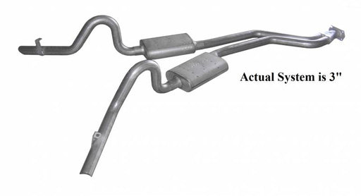 Cat Back Exhaust System 78-88 GM G-Body Split Rear Dual Exit 3 in Intermediate Pipe And Tailpipe Race Pro Mufflers/Hardware Incl Tip Not Incl Natural 409 Stainless Steel Pypes Exhaust
