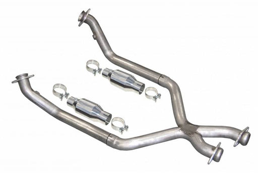 1979-1995 Mustang X-Pipe Exhaust Kit High Flow Ceramic Catalytic Converters 409 Stainless Steel Pypes Exhaust