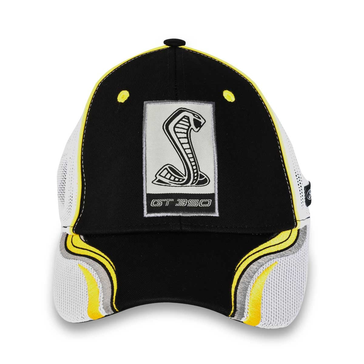 Ford Mustang Shelby GT350 Embroidered Black & Yellow Adjustable Baseball Hat Cap