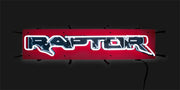 Ford F-150 SVT Raptor Truck Logo 33" x 8" Red Black & White Neon Light Up Sign
