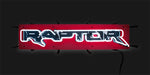 Ford F-150 SVT Raptor Truck Logo 33" x 8" Red Black & White Neon Light Up Sign
