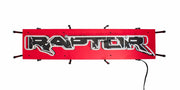 Ford F-150 SVT Raptor Truck Logo 33" x 8" Red Black & White Neon Light Up Sign