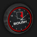 Roush Performance Neon Garage Man Cave Wall Clock Chrome Trim w Red Illumination