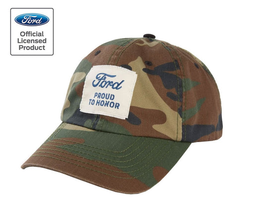 Ford Camouflage Proud to Honor Low Profile Adjustable Baseball Hat Cap