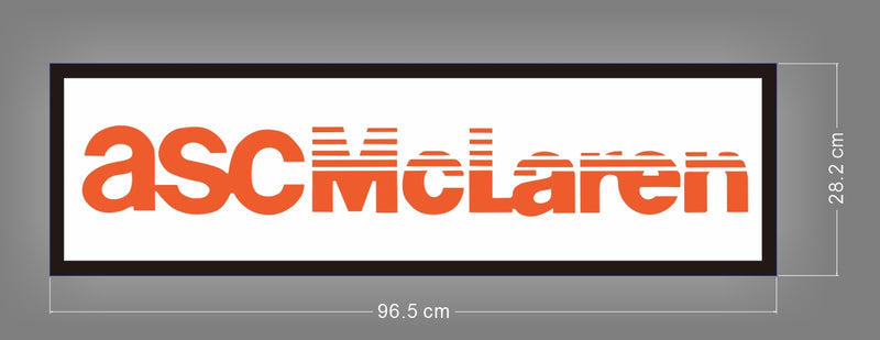 ASC McLaren Large LED Light Up Garage Man Cave Wall Sign 38" x 11" Capri Mustang