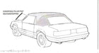 1988-1993 Mustang Convertible Windshield Pillar Post Rubber Weatherstrip Seal LH