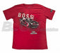 New 2012 & 2013 Ford Mustang Red Short Sleeve Tee Shirt w/ Black Boss 302 - L