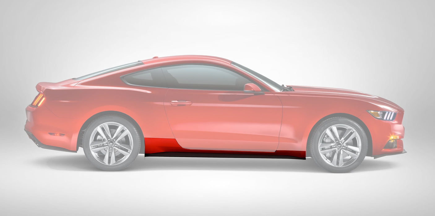 2015-2023 Mustang Genuine Ford Lower Side Rocker Panels LH & RH Pair - Unpainted