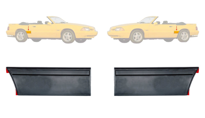 87-93 Mustang LX  of Quarter Body Molding Mouldings (Pair)