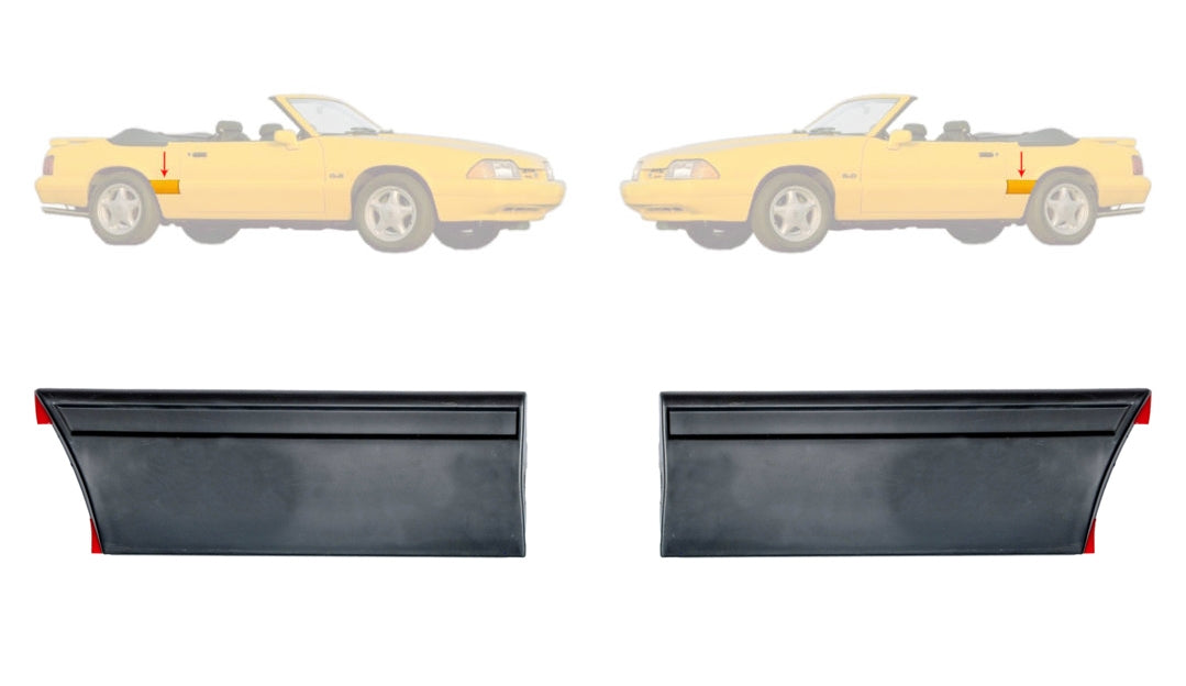 87-93 Mustang LX  of Quarter Body Molding Mouldings (Pair)