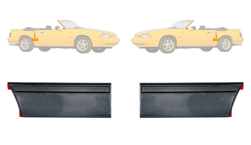 87-93 Mustang LX  of Quarter Body Molding Mouldings (Pair)