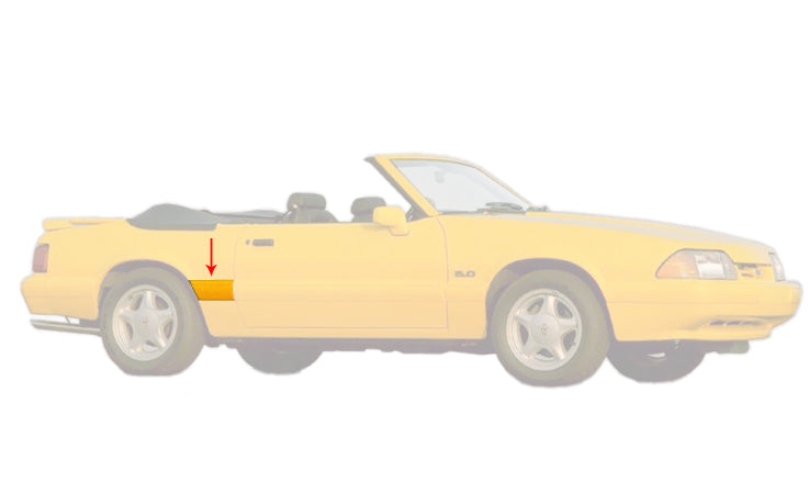 87-93 Mustang LX  of Quarter Body Molding Mouldings (Pair)