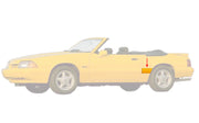 91-93 Mustang LX Body Side Moldings Mouldings 10pc Kit