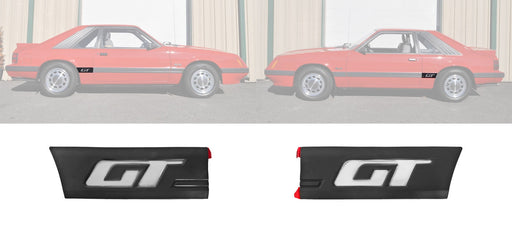 1985-1986 Ford Mustang GT Front of Quarter Panel Body Moulding Moldings Pair