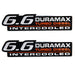 6.6L GMC Chevy Duramax DMAX 6.6 Intercooled Turbo Diesel Metal Emblems - Pair