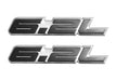 2010-2014 Ford F-150 Raptor Black & Silver 6.2L Fender Engine Trunk Emblems Pair