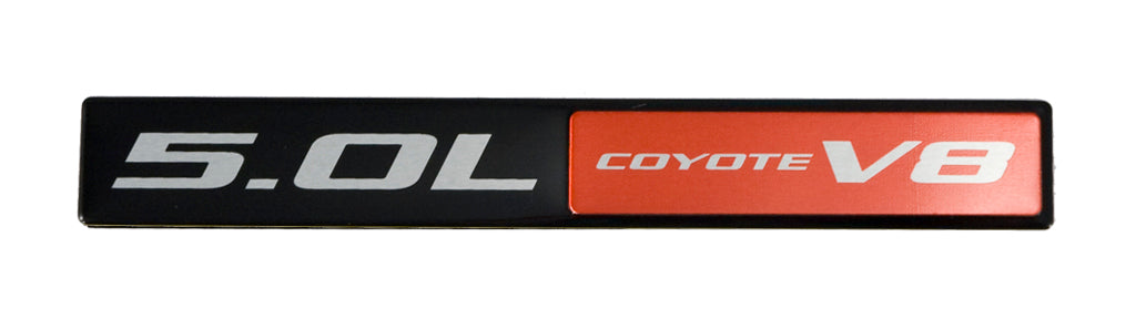 2011-2023 Mustang GT 5.0 Coyote Emblem w/ Carbon Fiber Style License Plate Frame