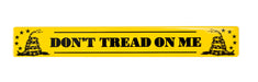 Don't Tread On Me Yellow & Black Emblem w/ Black License Plate Frame