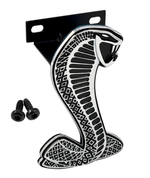 1999-2004 Mustang Cobra Front Bumper Grille 4" Snake Emblem w/ Bracket & Screws