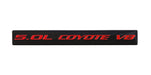 2011-2023 Ford Mustang GT & F150 5.0 Coyote V8 Emblem Black License Plate Frame