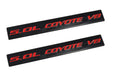 2011-2017 Ford Mustang GT Ford F150 5.0 Coyote V8 Emblems Black & Red - Pair