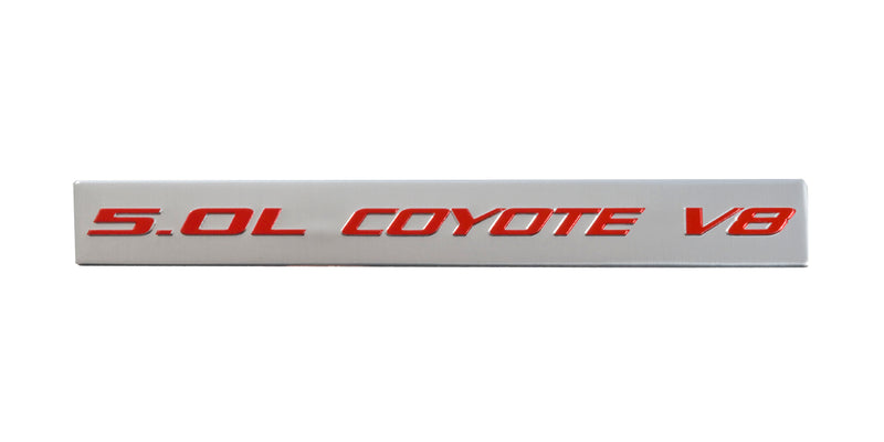 2011-2018 Ford Mustang GT & F150 5.0 Coyote V8 Emblem Chrome License Plate Frame