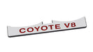 2011-2014 Mustang GT 5.0 Coyote V8 5" Chrome & Red Fender Lower Emblem Accent
