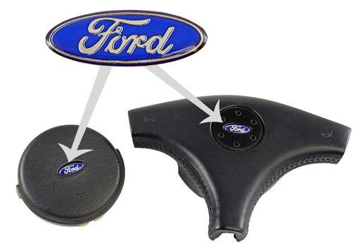1984-1989 Mustang Steering Wheel Ford Blue Oval Emblem Badge Logo 1 1/8"