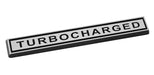 Mustang Turbocharged Chrome & Black Bar 4" Emblem Badge
