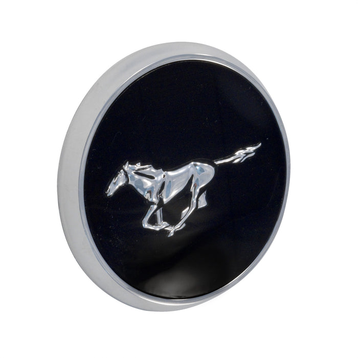 1979-1982 Ford Mustang Front Hood Emblem Black & Chrome 3.25" Running Horse