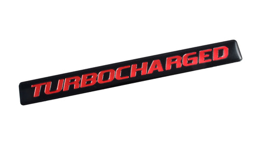 Ford Mustang F150 Truck Ecoboost 5" Turbocharged Black & Red Emblem