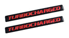 Ford Mustang F150 Truck Ecoboost 5" Turbocharged Black & Red Emblems - Pair