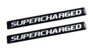 Ford Mustang Shelby Cobra F150 Truck 5" Supercharged Black & Silver Emblems Pair