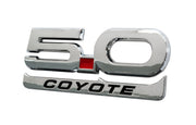 2015-2023 Mustang GT 5.0 Coyote V8 5" Chrome & Black Fender Lower Emblem Accent