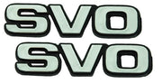 Ford Mustang SVO Side Fender & Rear Trunk Replacement Emblems in Chrome - Pair