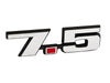7.5 Liter 460 Ford Truck Mustang Emblem Black w/ Chrome Trim Red  Dot 4.75"