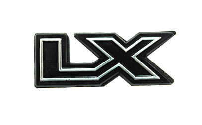 1984-1993 Mustang LX 2" x 1" Black & Chrome Rear Trunk Lid Hatch Deck Lid Emblem