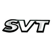 1993-2004 SVT Black & Chrome Rear Trunk Decklid Emblem - Mustang Focus Lightning