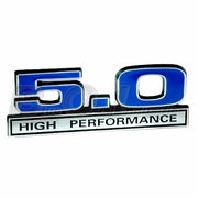 Ford Mustang Blue & Chrome 5.0 Turbo Turbocharged 3D Stick On Emblem