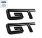 2005-2010 Ford Mustang GT 4.5" Gloss Black Fender Trunk Emblems Badges Pair