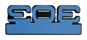 383 Stroker 6.2L Engine Emblem Badge Logo with Black & Chrome Trim - 4" Long